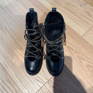 Jimmy Choo Black Lace-Up Women's Boots